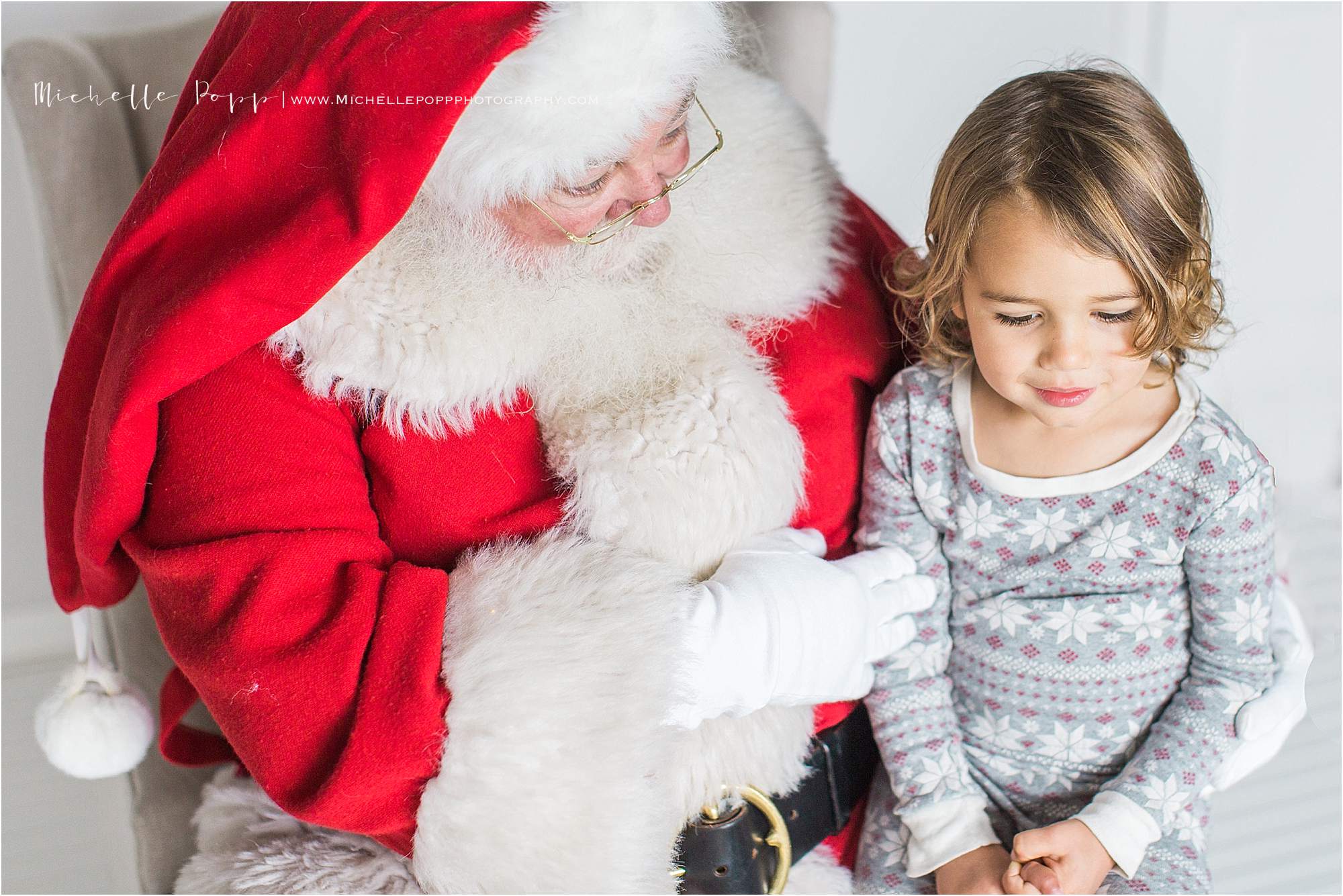 little boy on Santa's lap
