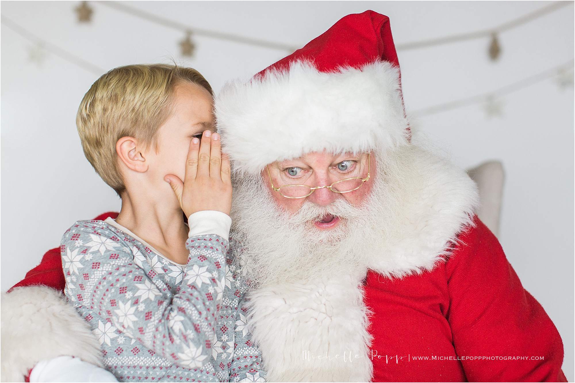 Whispering into Santa's ear