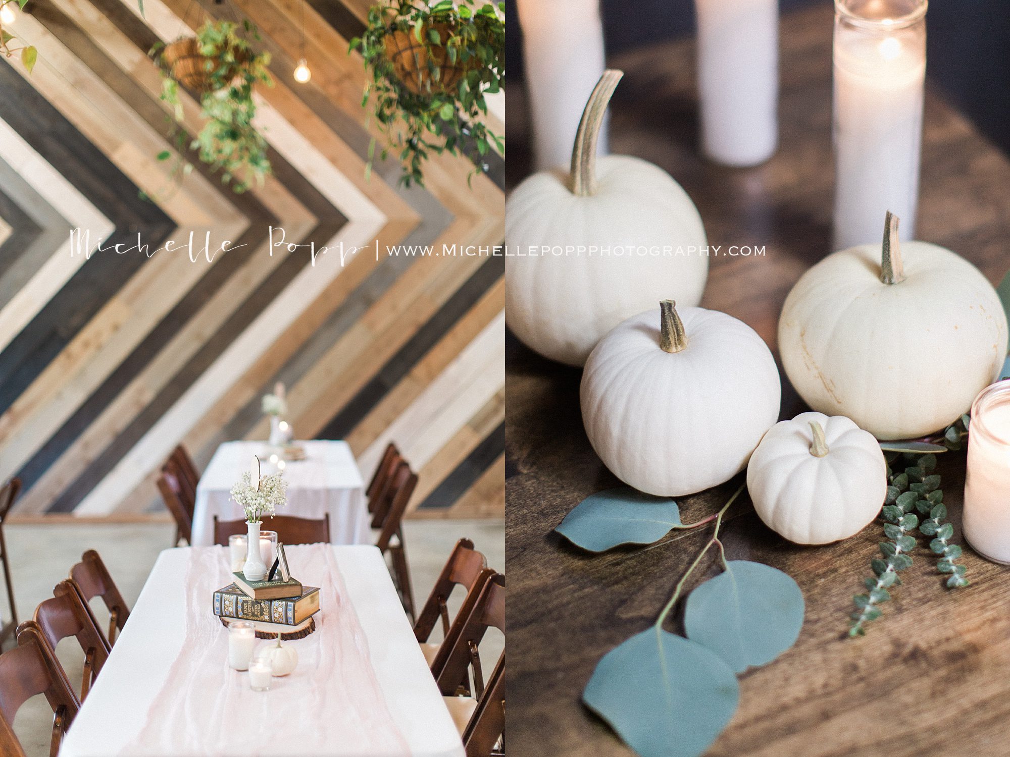 The Woodshed wedding in vista decor