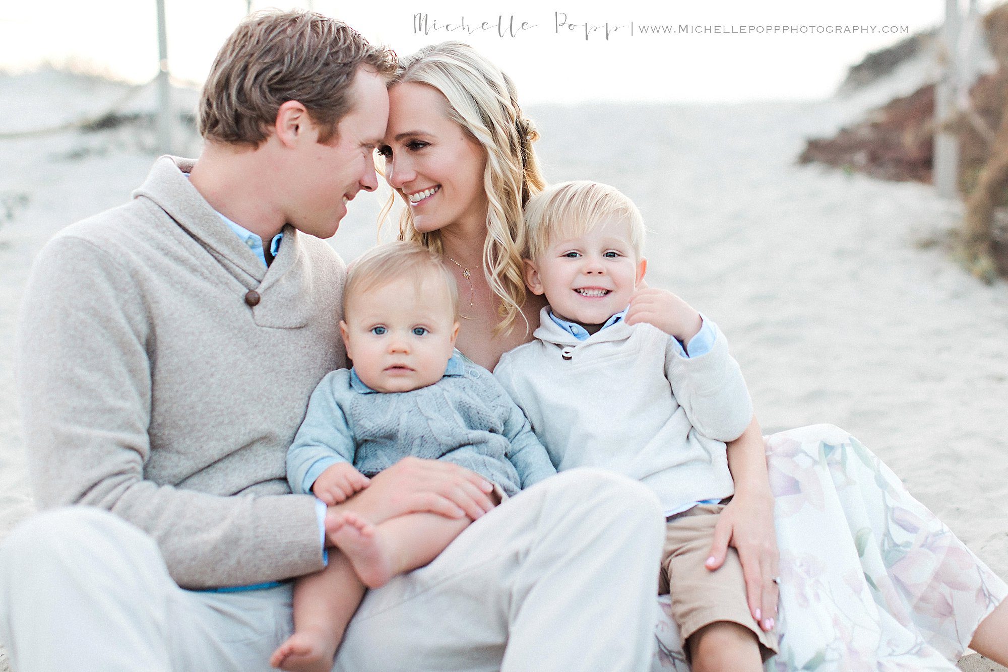 San Diego beach family photography on the beach