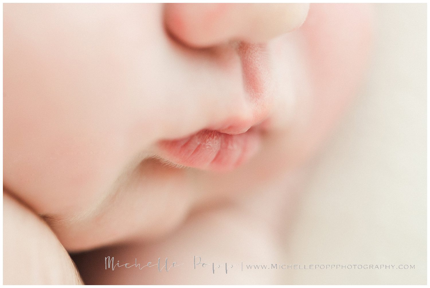 perfectly pouty lips during newborn studio session in san diego