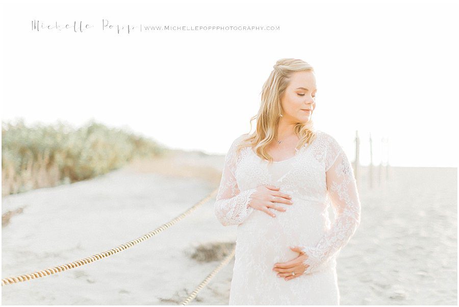 beautiful pregnant mama on the beach in carlsbad