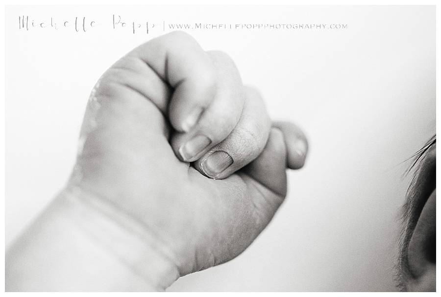 newborn baby close up of hands
