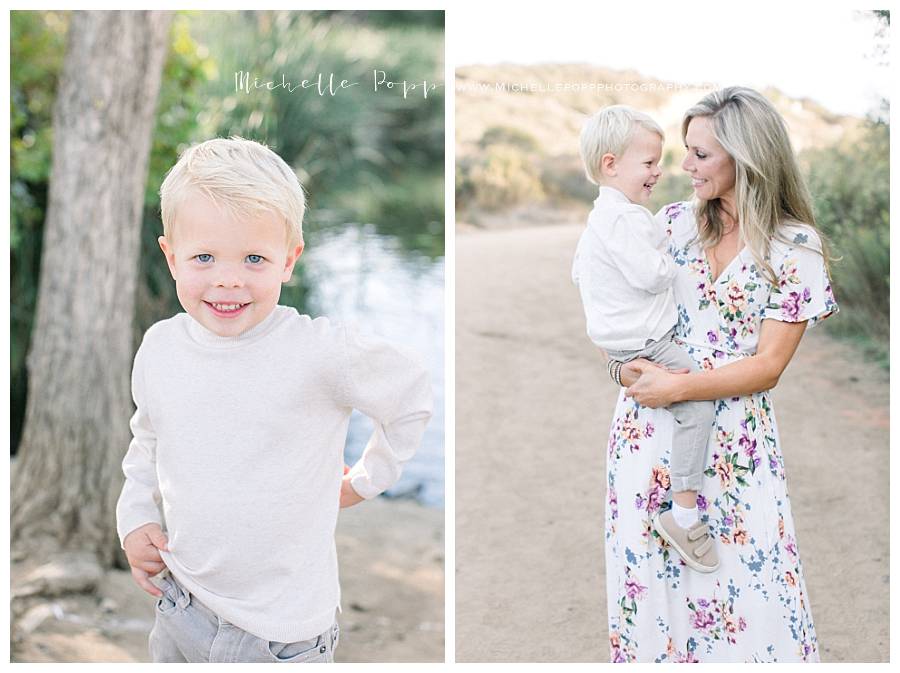 toddler boy and mom smiling