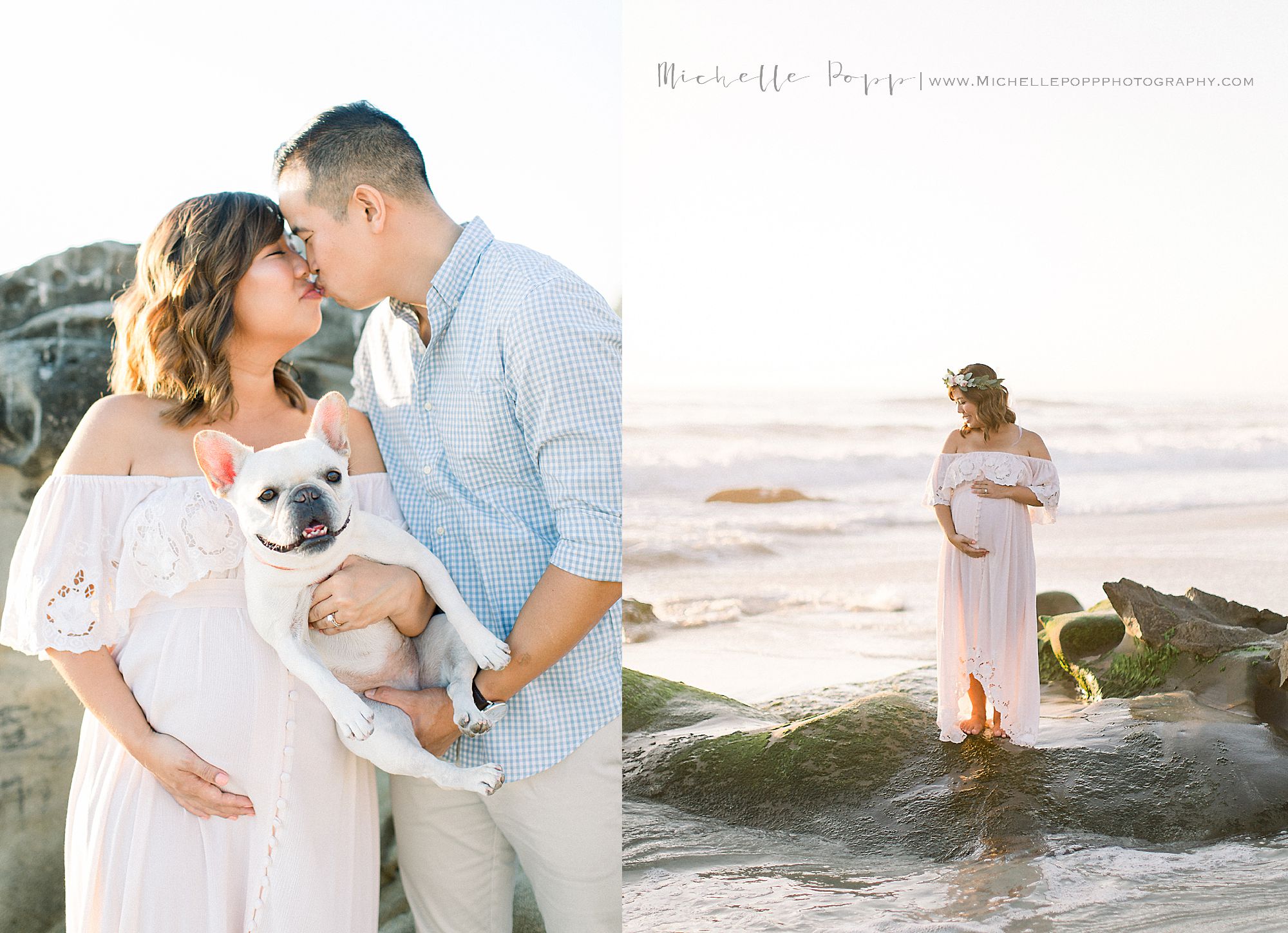 maternity photo at Windandsea beach 