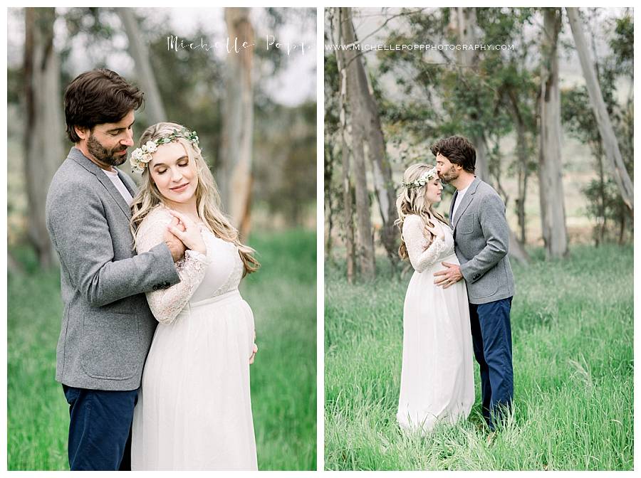 maternity photo session in field