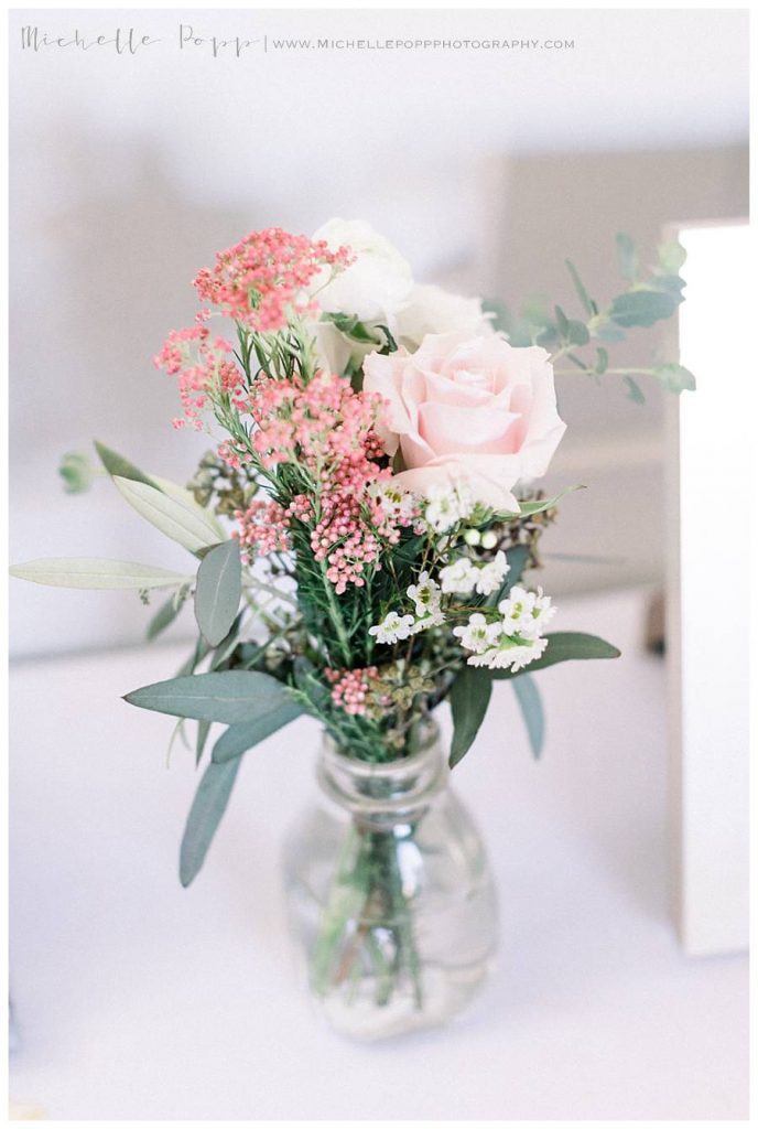 fresh flowers in a jar