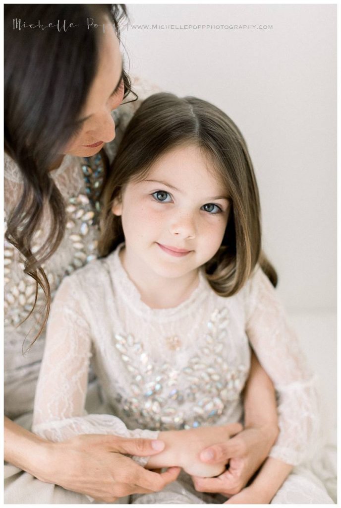 young girl smiling at camera