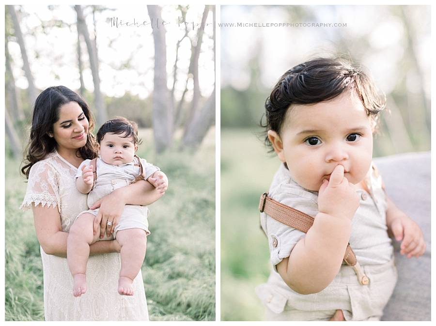 mom holding chubby baby boy