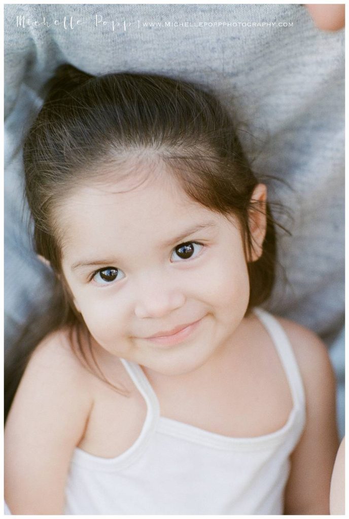 little girl smiling at camera