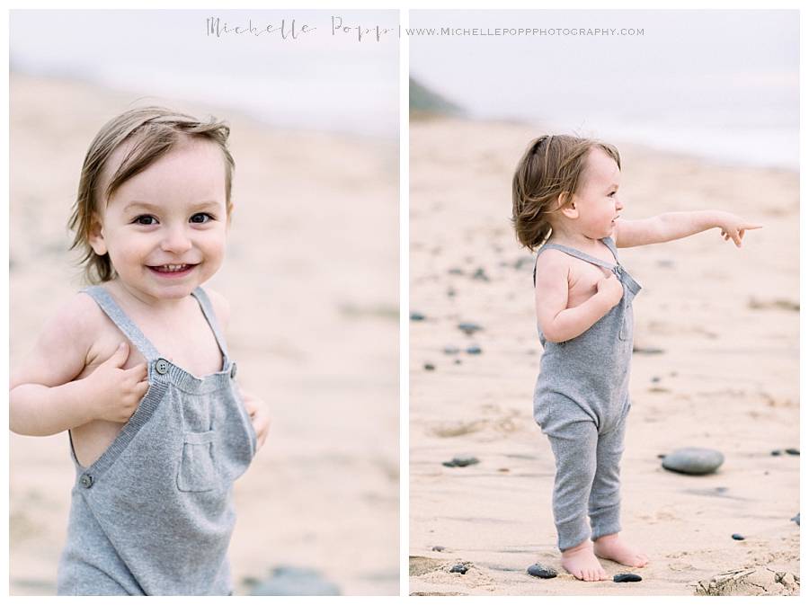 toddler boy on beach