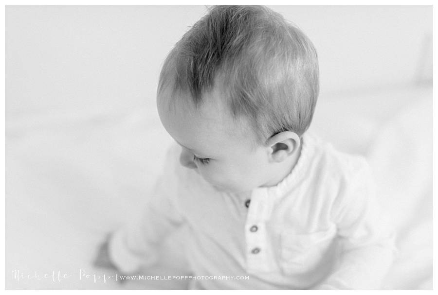 black and white toddler boy