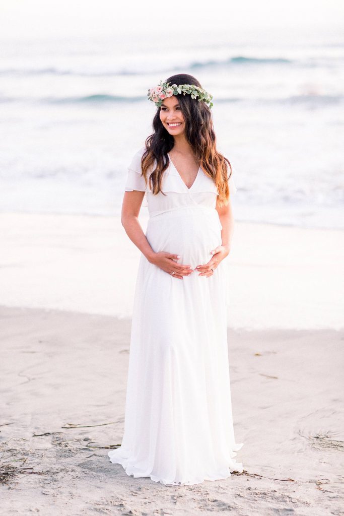 maternity beach portrait session