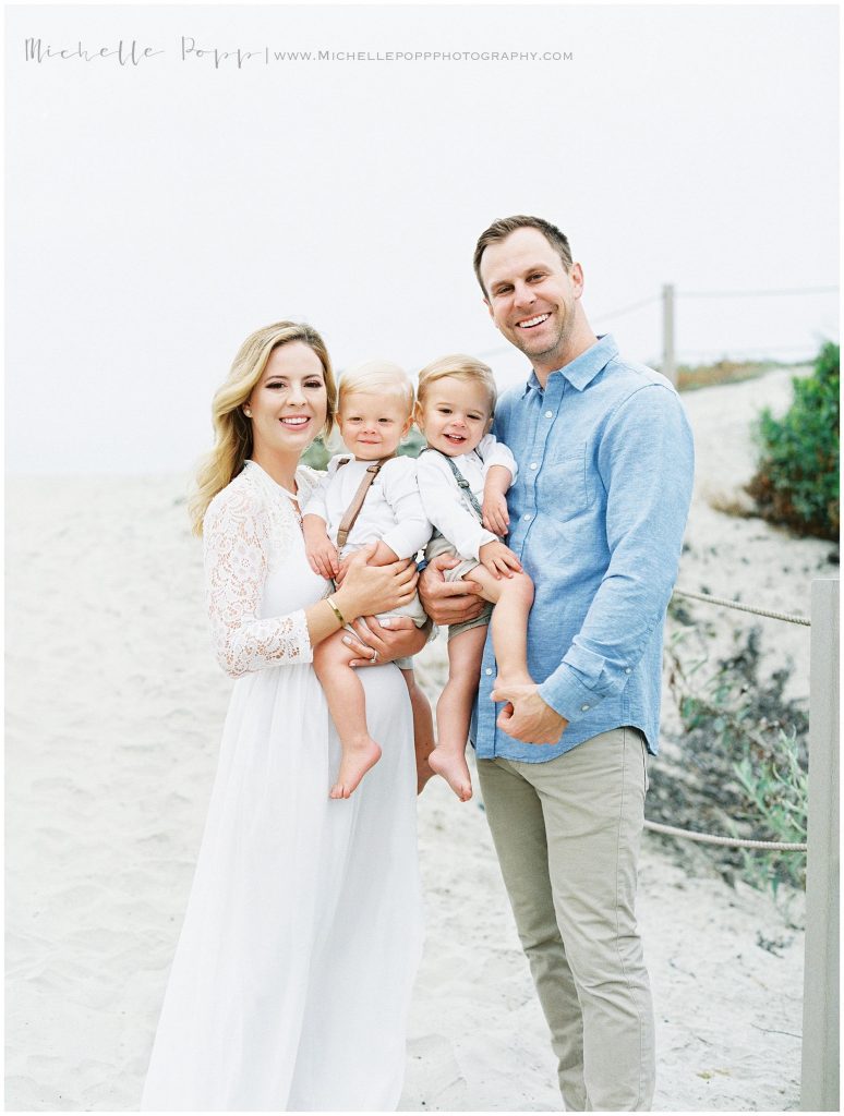 family on the beach