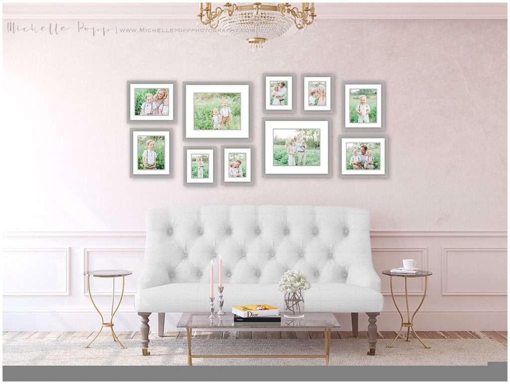 Creating Heirloom Artwork gallery wall design in parlor