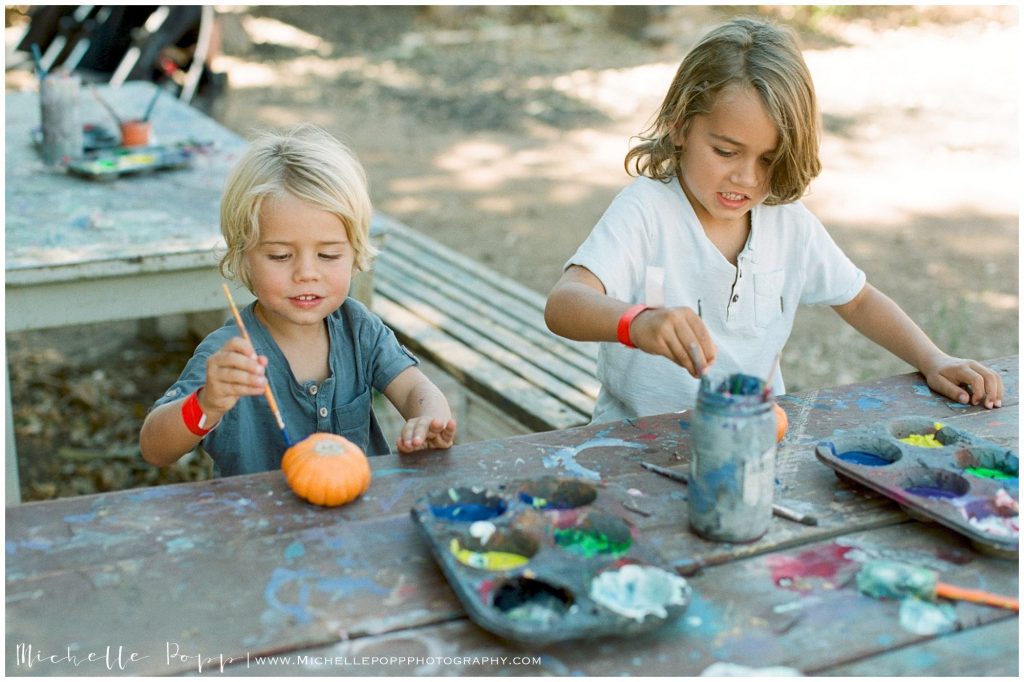 pumpkin painting at fort cross festival