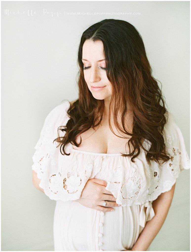 indoor studio maternity photos