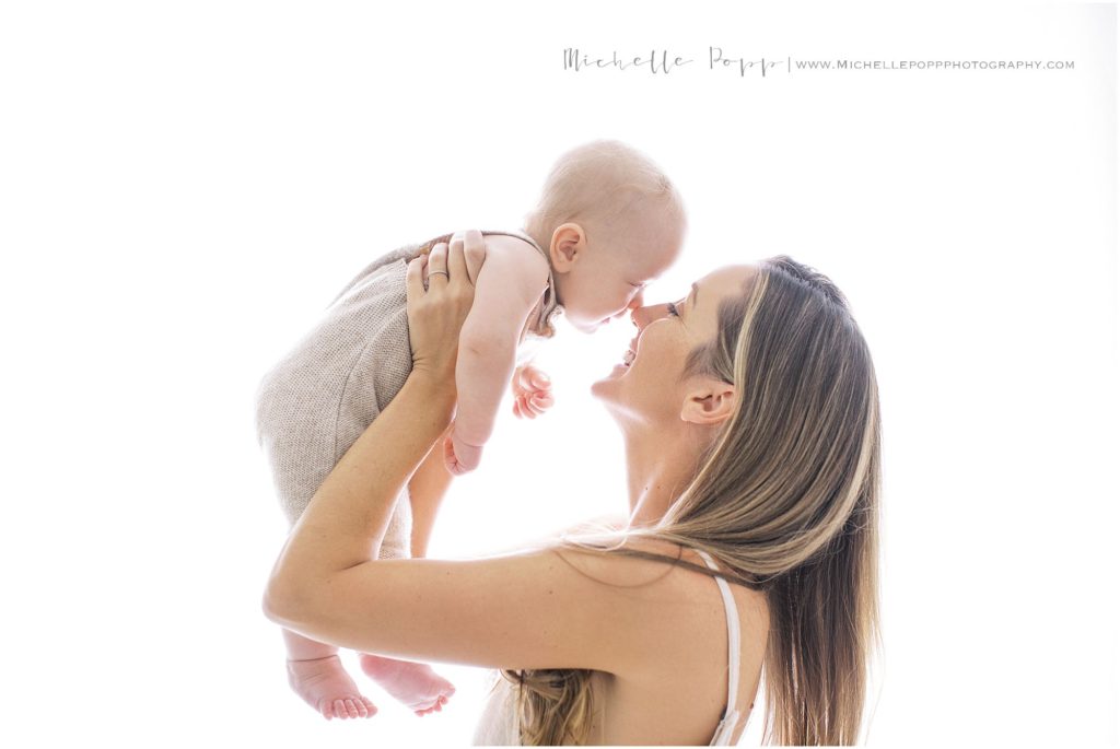 mom nose to nose with baby 