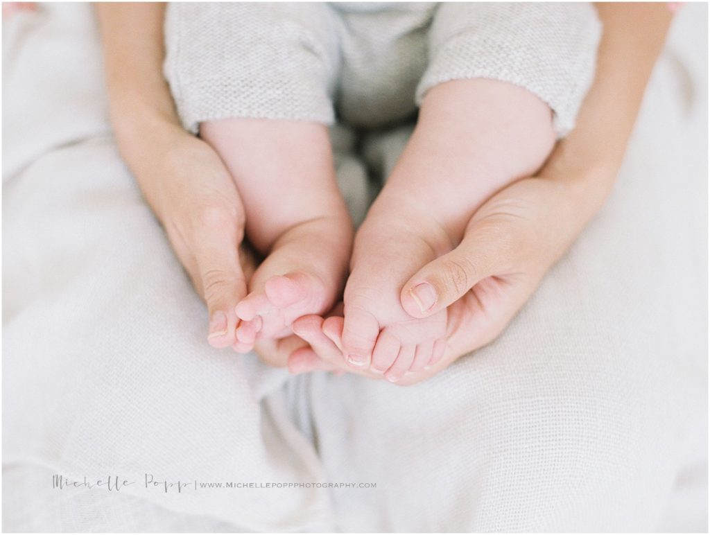 close up of baby's toes