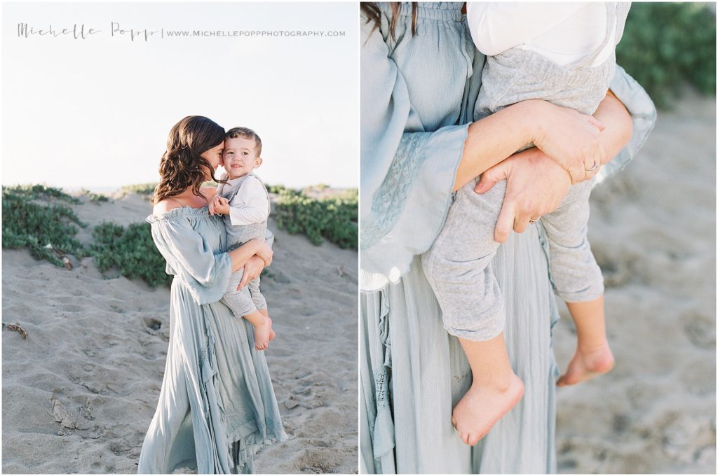 flowy dress for beach family photos 