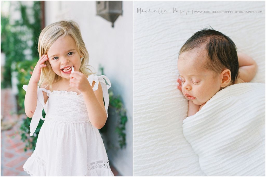 La Jolla newborn photographer focusing on natural baby features